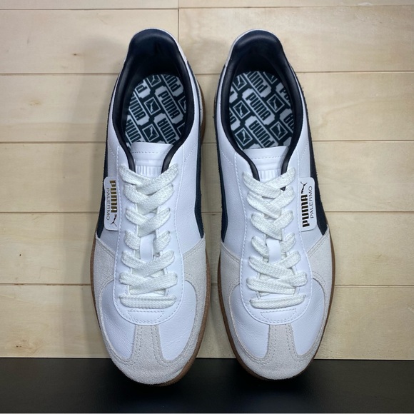 Puma Palermo Leather Sneakers Men's Size 9 Shoes White Vapor Gray Gum - Picture 8 of 11